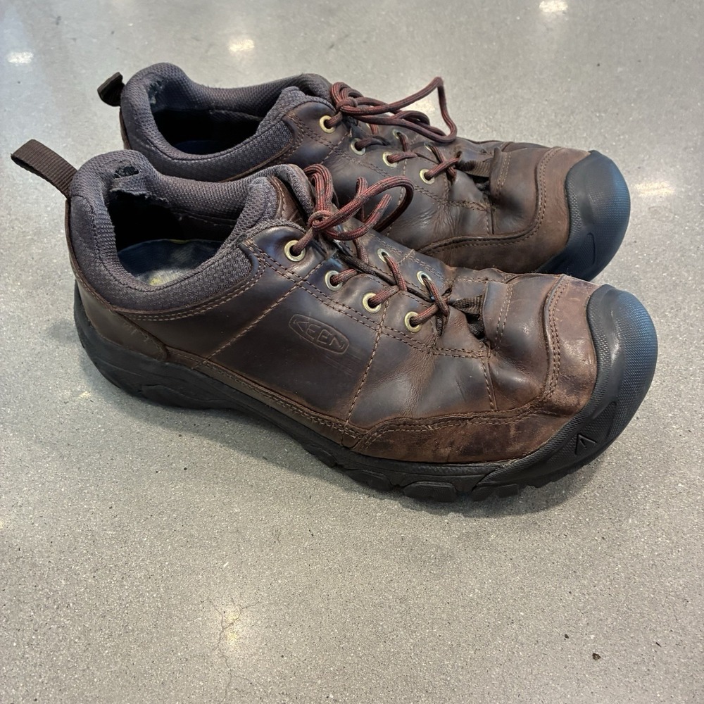 Keen Targhee III Oxford Shoes Dark Java Brown Black Mens Size 10 Leather Hiking